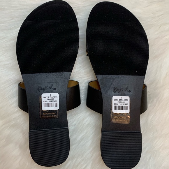 Black Leopard Sandals - Picture 3 of 3